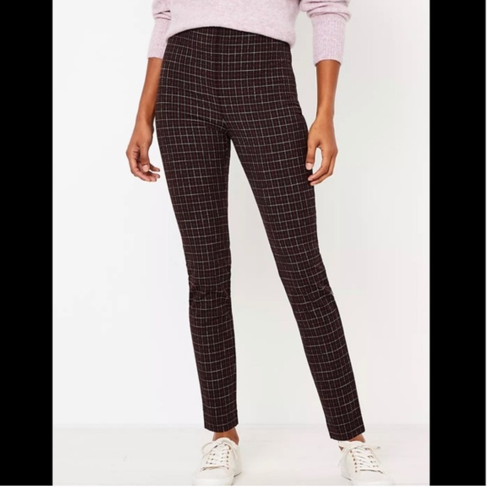 EUC Loft Plaid Pants Size 4
